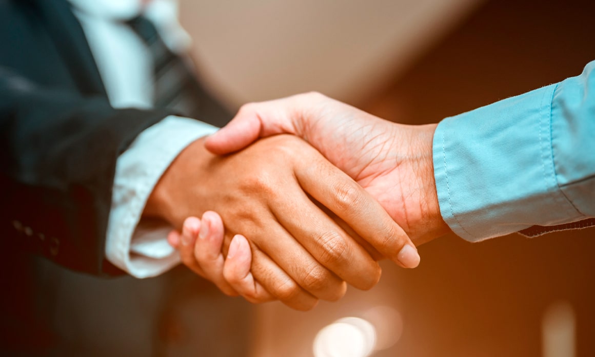 Handshake Two hands in a handshake