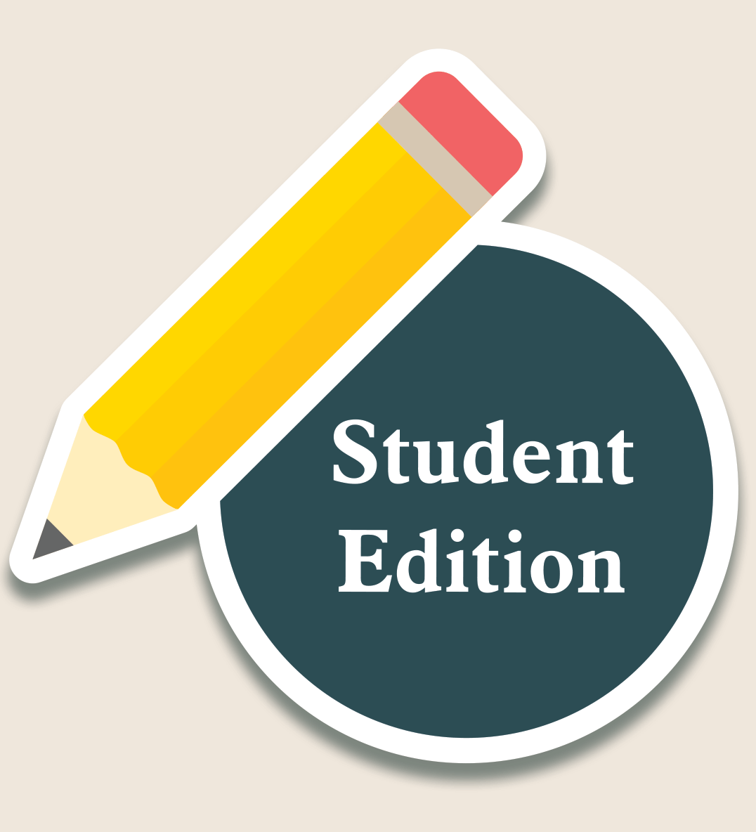 image of pencil with words Student Edition