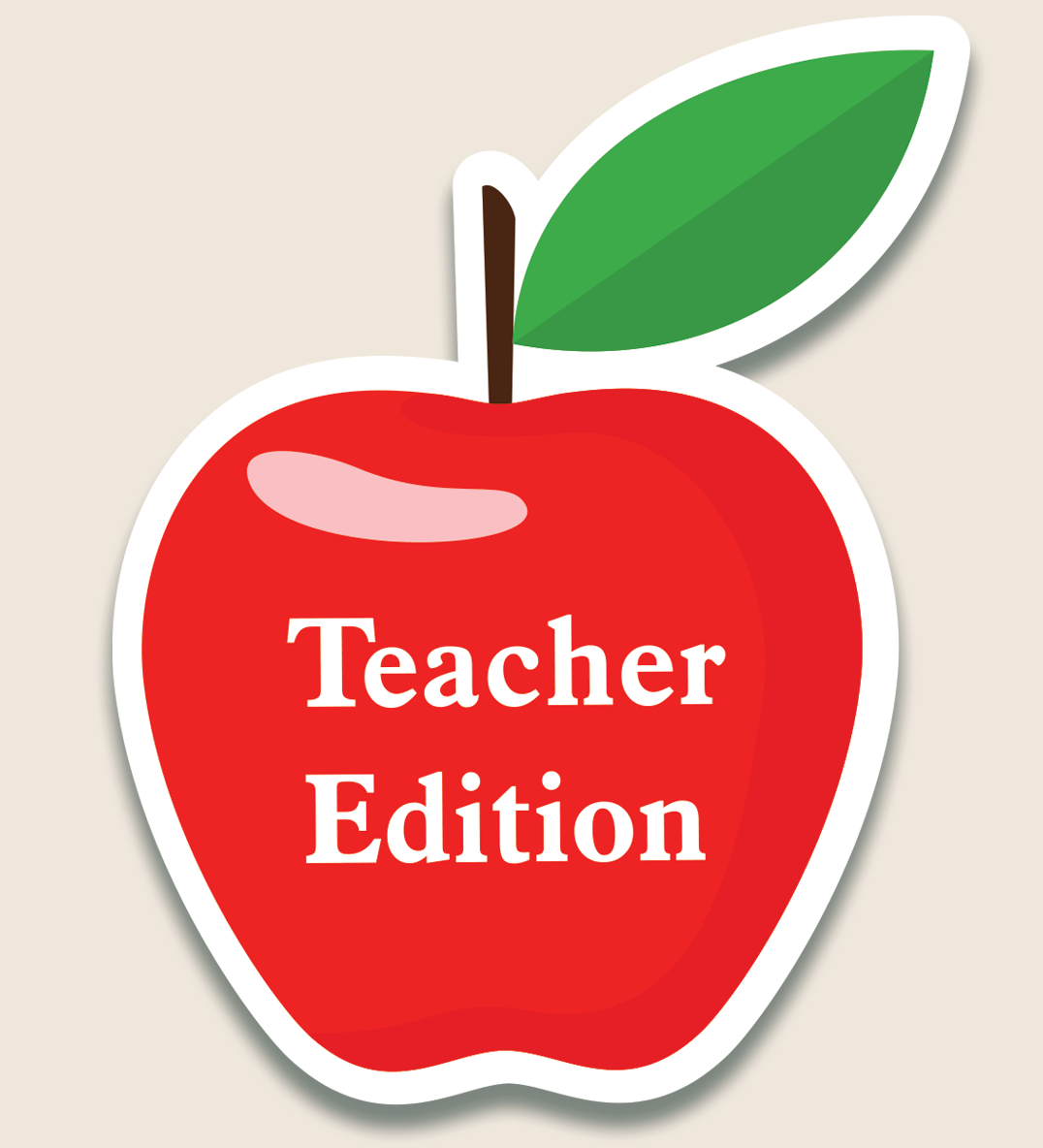 Image of an apple with Teacher Edition